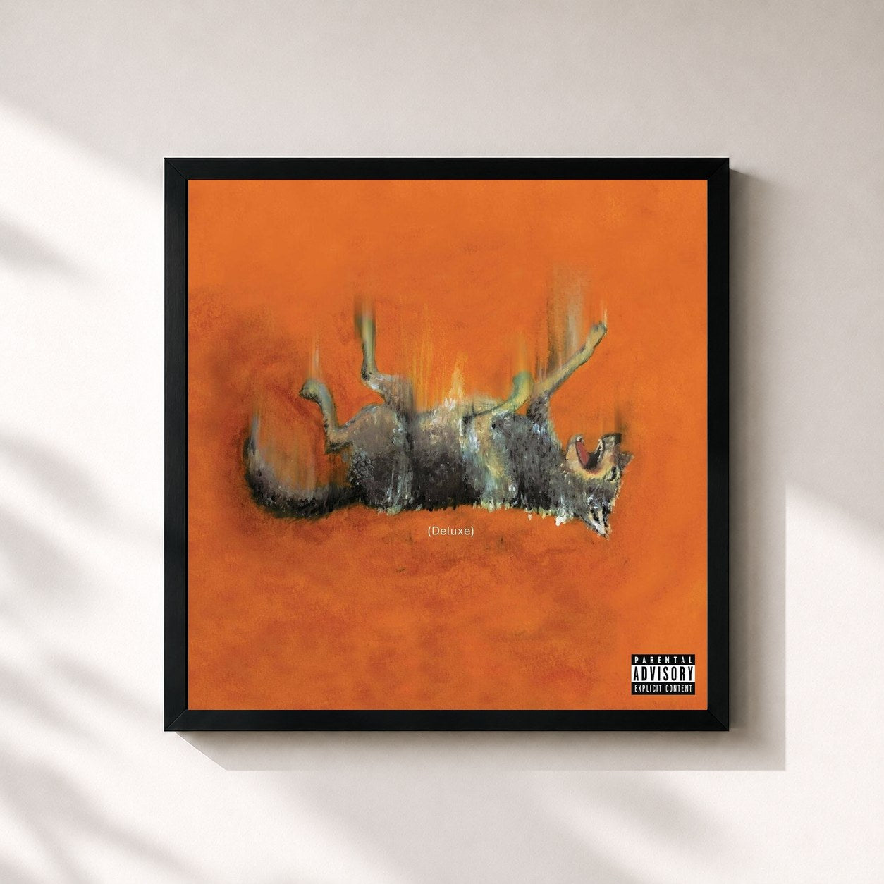 #noir Tableau carré de l'album SHAKE THE SNOW GLOBE (DELUXE) de Russ, cadre noir 32x32 cm