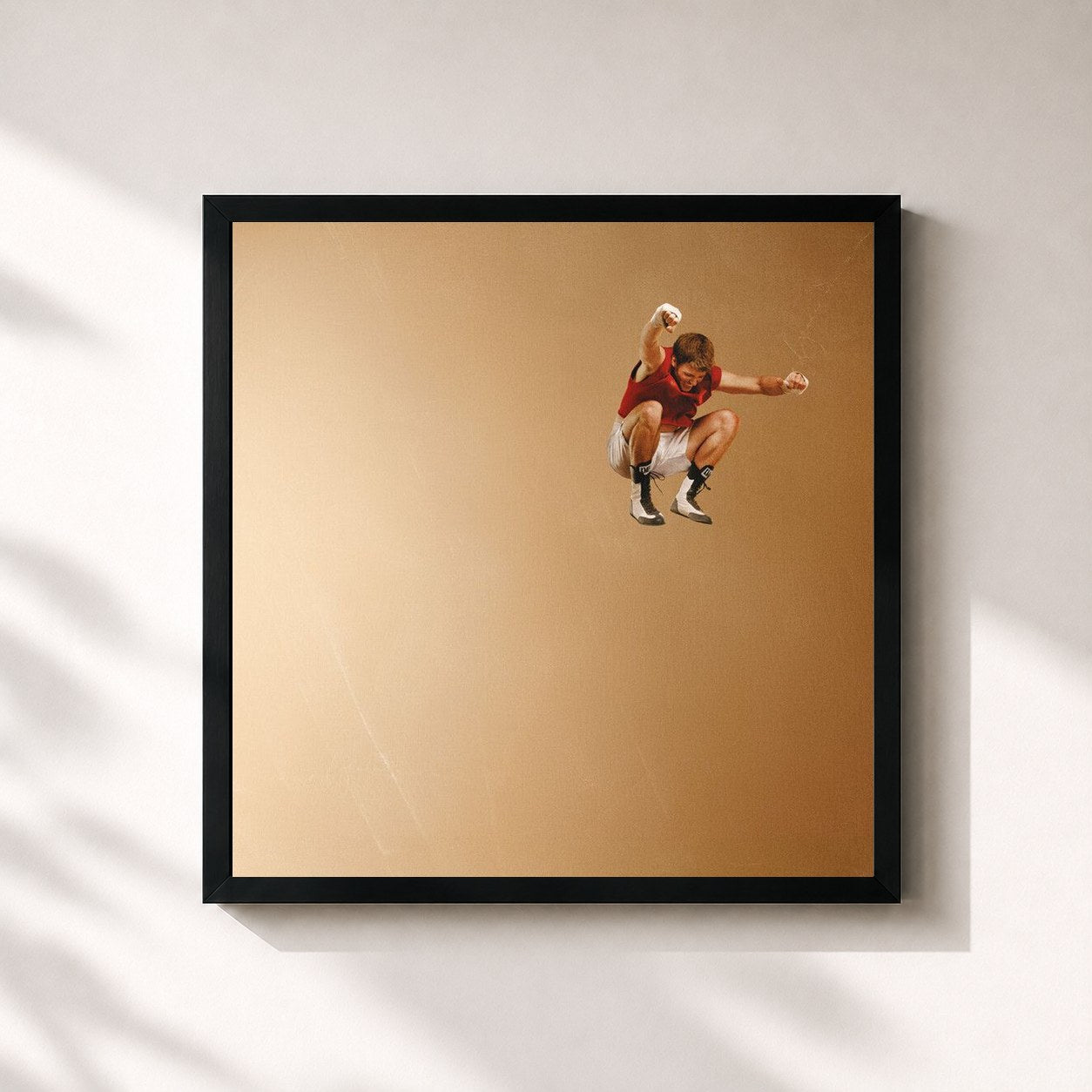 #noir Tableau carré de l'album Kicking My Feet de Ruel, cadre noir 32x32 cm