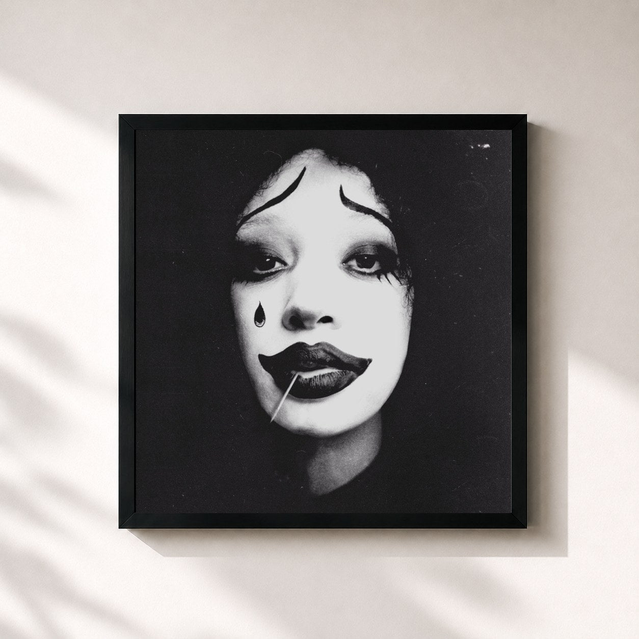 #noir Tableau carré de l'album Happy de Circa Waves, cadre noir 32x32 cm