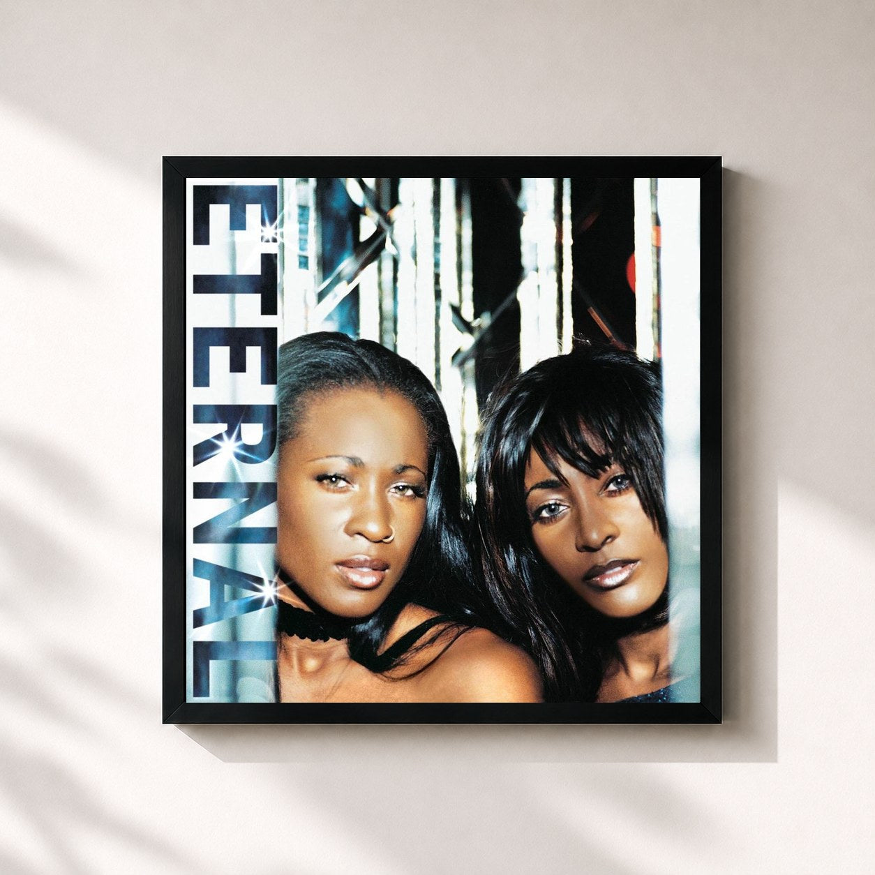 #noir Tableau carré de l'album Eternal de Eternal, cadre noir 32x32 cm