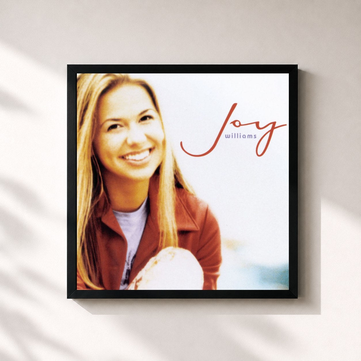 #noir Tableau carré de l'album Joy Williams de Joy Williams, cadre noir 32x32 cm