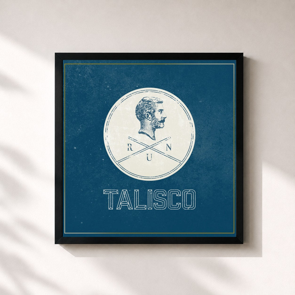#noir Tableau carré de l'album Run (Deluxe Version) de Talisco, cadre noir 32x32 cm