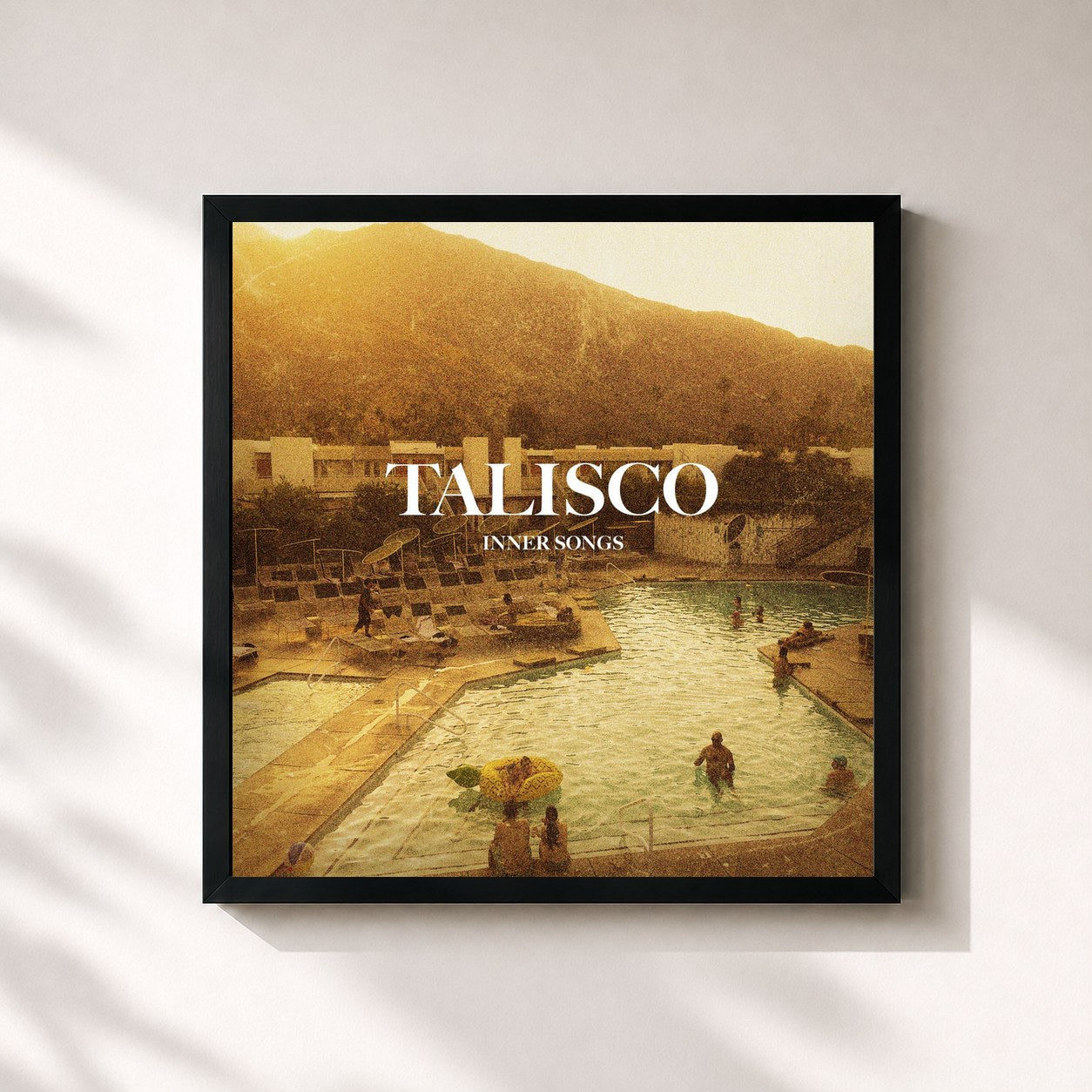 #noir Tableau carré de l'album Inner Songs (Inner Songs) de Talisco, cadre noir 32x32 cm