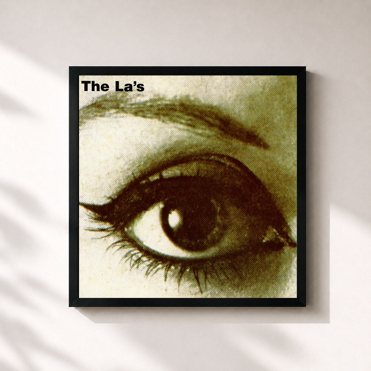 #noir Tableau carré de l'album The La's de The La's, cadre noir 32x32 cm