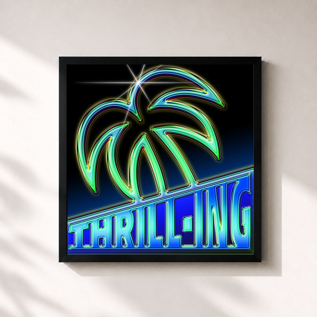 #noir Tableau carré de l'album THE BOYZ 6TH MINI ALBUM [THRILL-ING] de THE BOYZ , cadre noir 32x32 cm