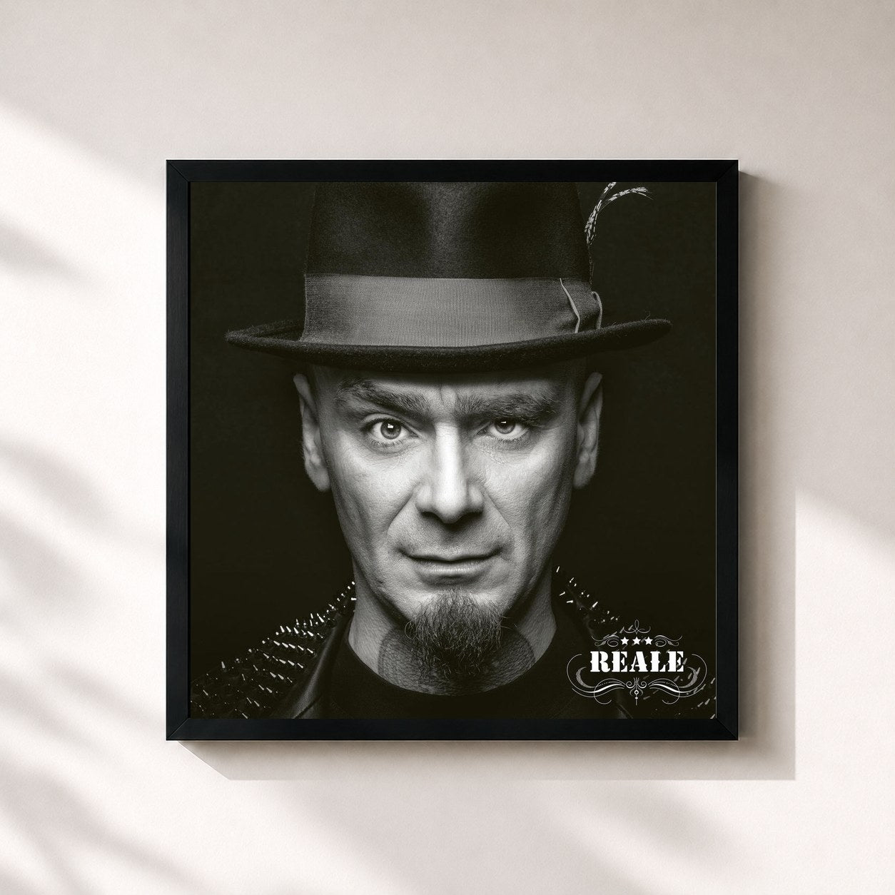 #noir Tableau carré de l'album ReAle de J-AX, cadre noir 32x32 cm