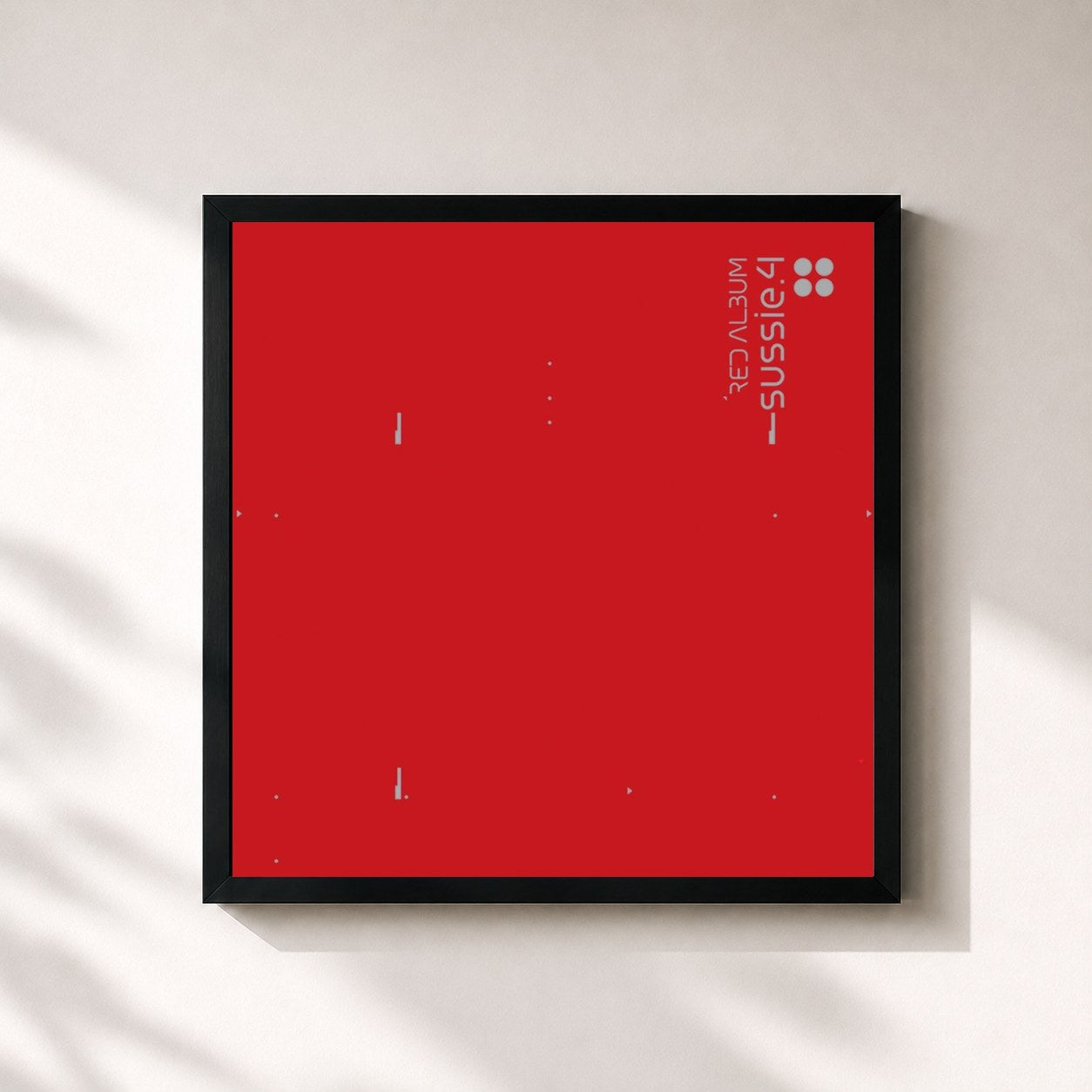 #noir Tableau carré de l'album Red Album de Sussie 4, cadre noir 32x32 cm