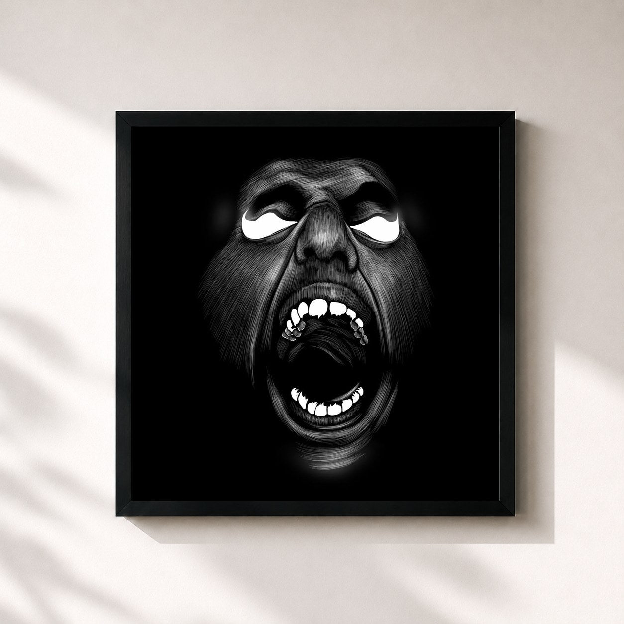 #noir Tableau carré de l'album Gremlins (Lfe) de La Fine Equipe, cadre noir 32x32 cm