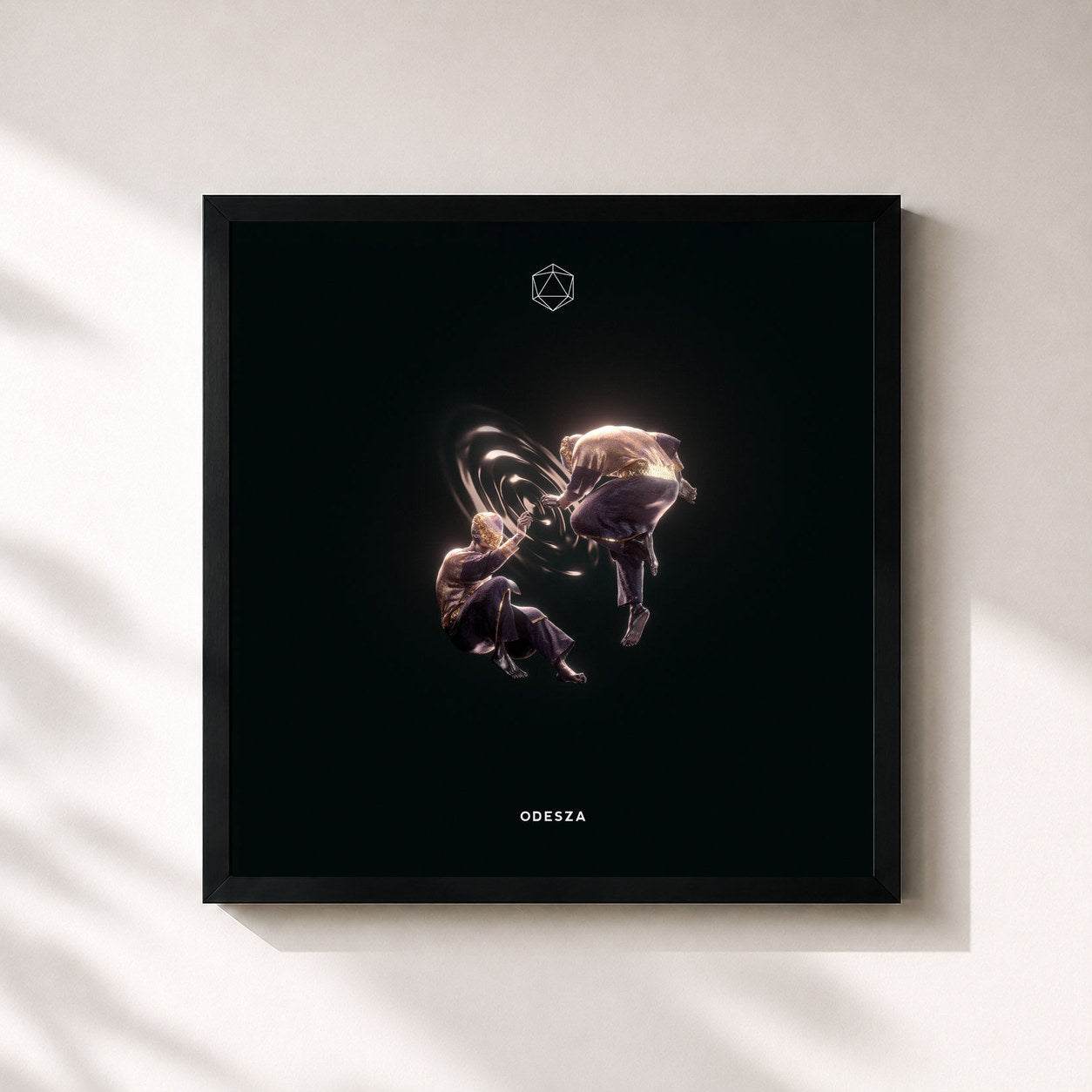 #noir Tableau carré de l'album The Last Goodbye (Deluxe Edition) de ODESZA, cadre noir 32x32 cm