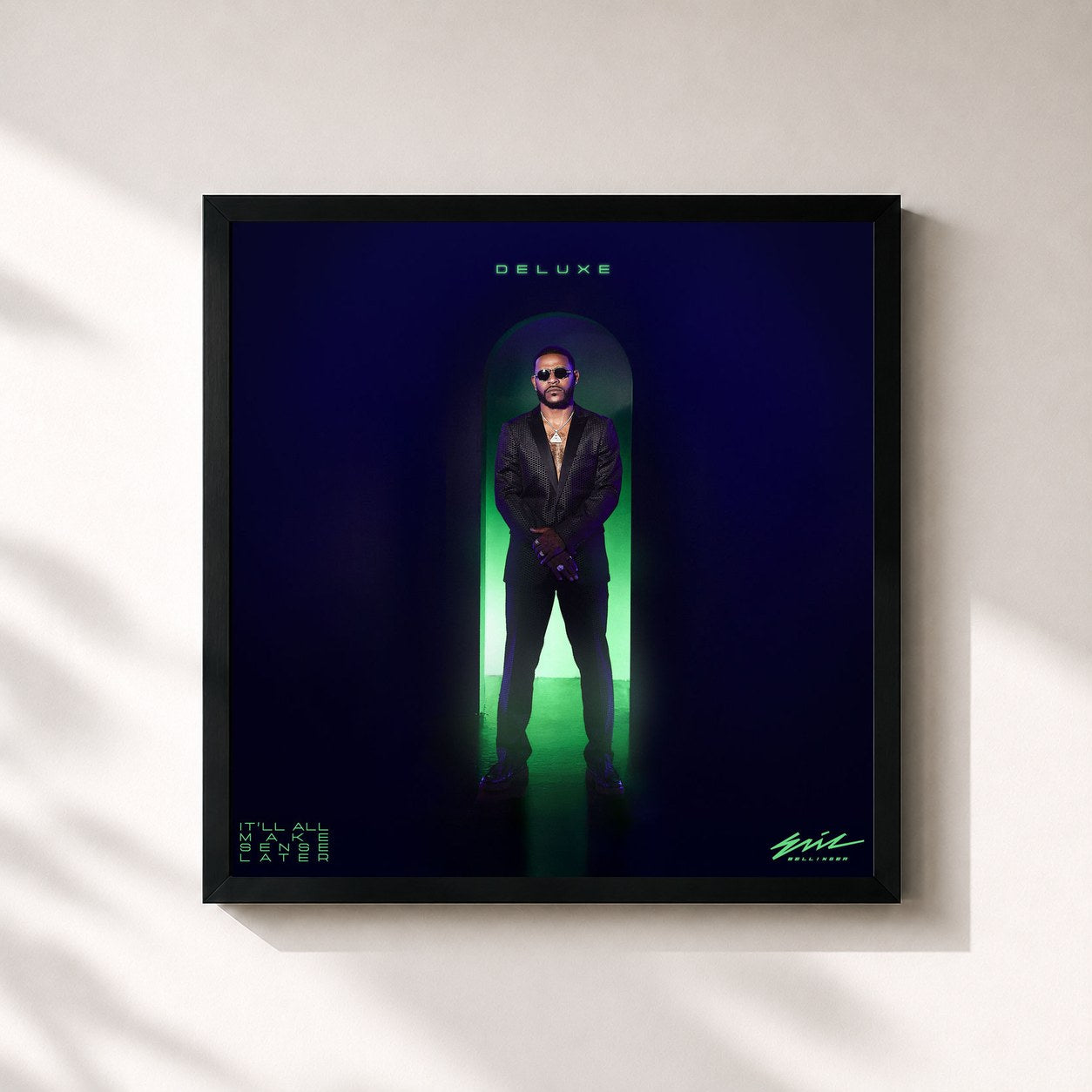 #noir Tableau carré de l'album It'll All Make Sense Later (Deluxe) de Eric Bellinger, cadre noir 32x32 cm