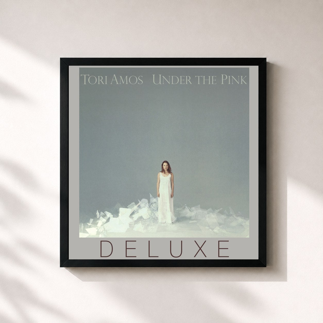 #noir Tableau carré de l'album Under the Pink (Deluxe Edition) de Tori Amos, cadre noir 32x32 cm