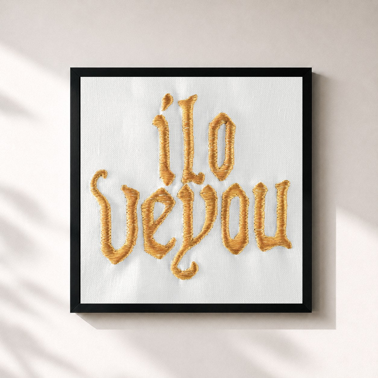 #noir Tableau carré de l'album Ilo Veyou de Camille, cadre noir 32x32 cm