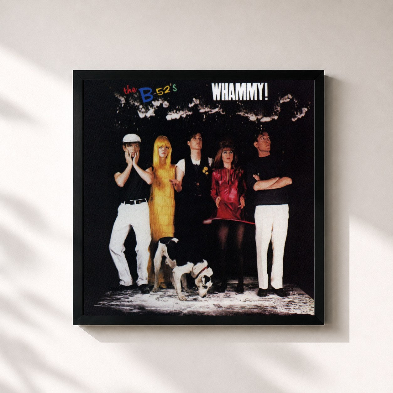 #noir Tableau carré de l'album Whammy! de The B-52's, cadre noir 32x32 cm