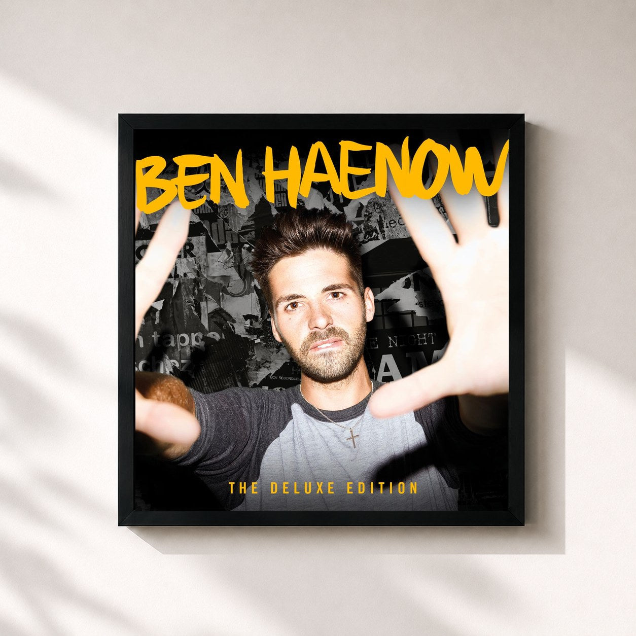#noir Tableau carré de l'album Ben Haenow (Deluxe Album) de Ben Haenow, cadre noir 32x32 cm