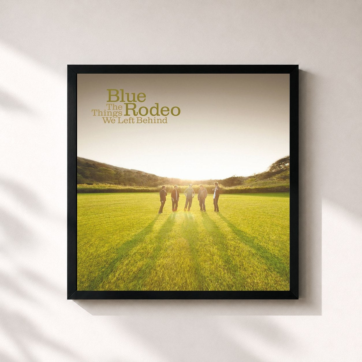#noir Tableau carré de l'album The Things We Left Behind de Blue Rodeo, cadre noir 32x32 cm