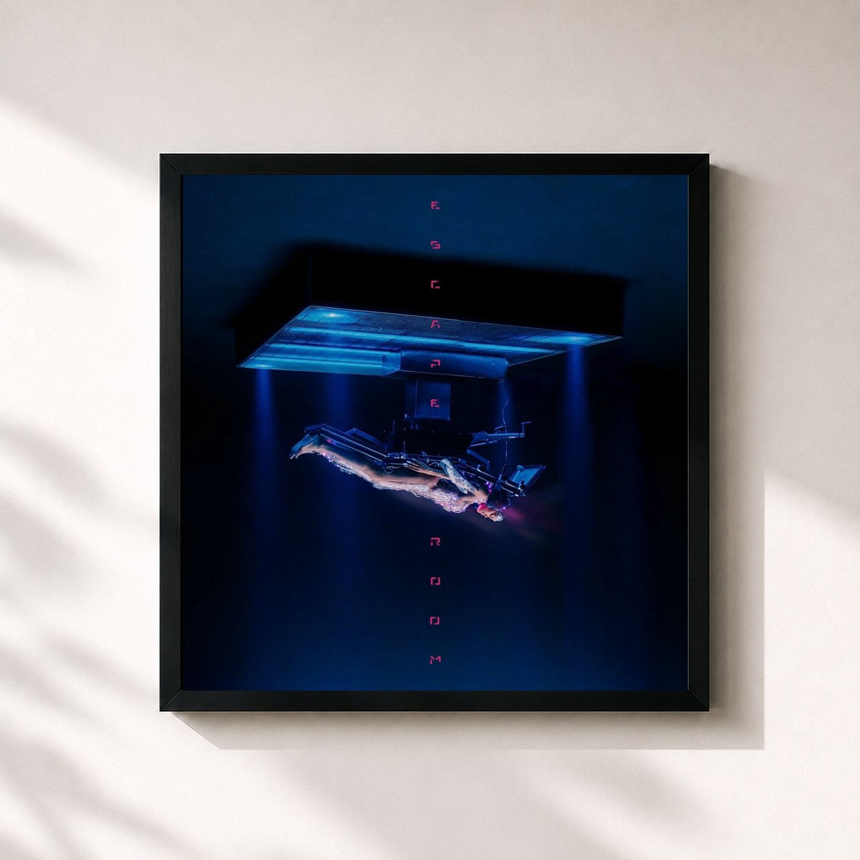 #noir Tableau carré de l'album Escape Room de Teyana Taylor, cadre noir 32x32 cm