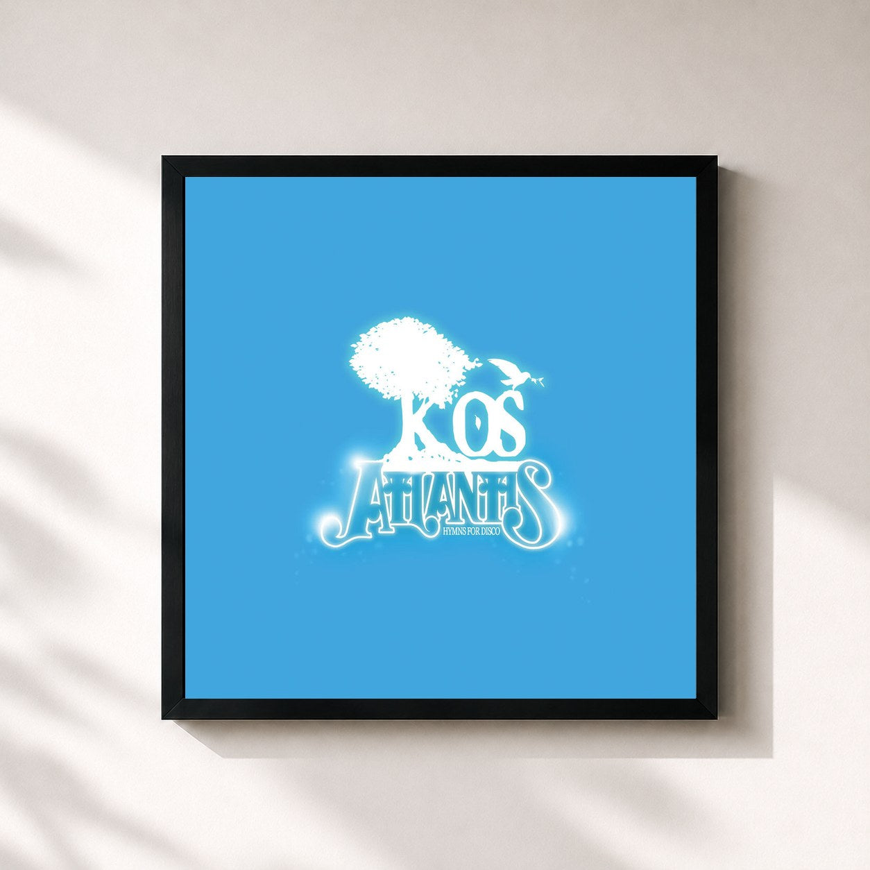 #noir Tableau carré de l'album Atlantis: Hymns For Disco de k-os, cadre noir 32x32 cm