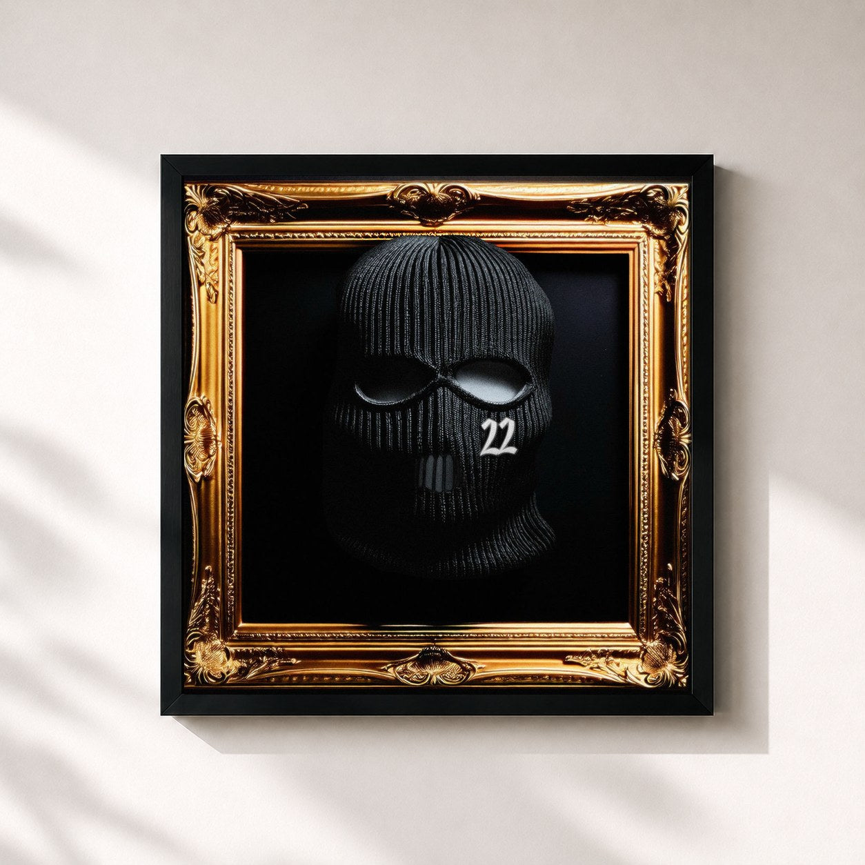 #noir Tableau carré de l'album MOVIE TAPE VOL. 2 de ASHE 22, cadre noir 32x32 cm