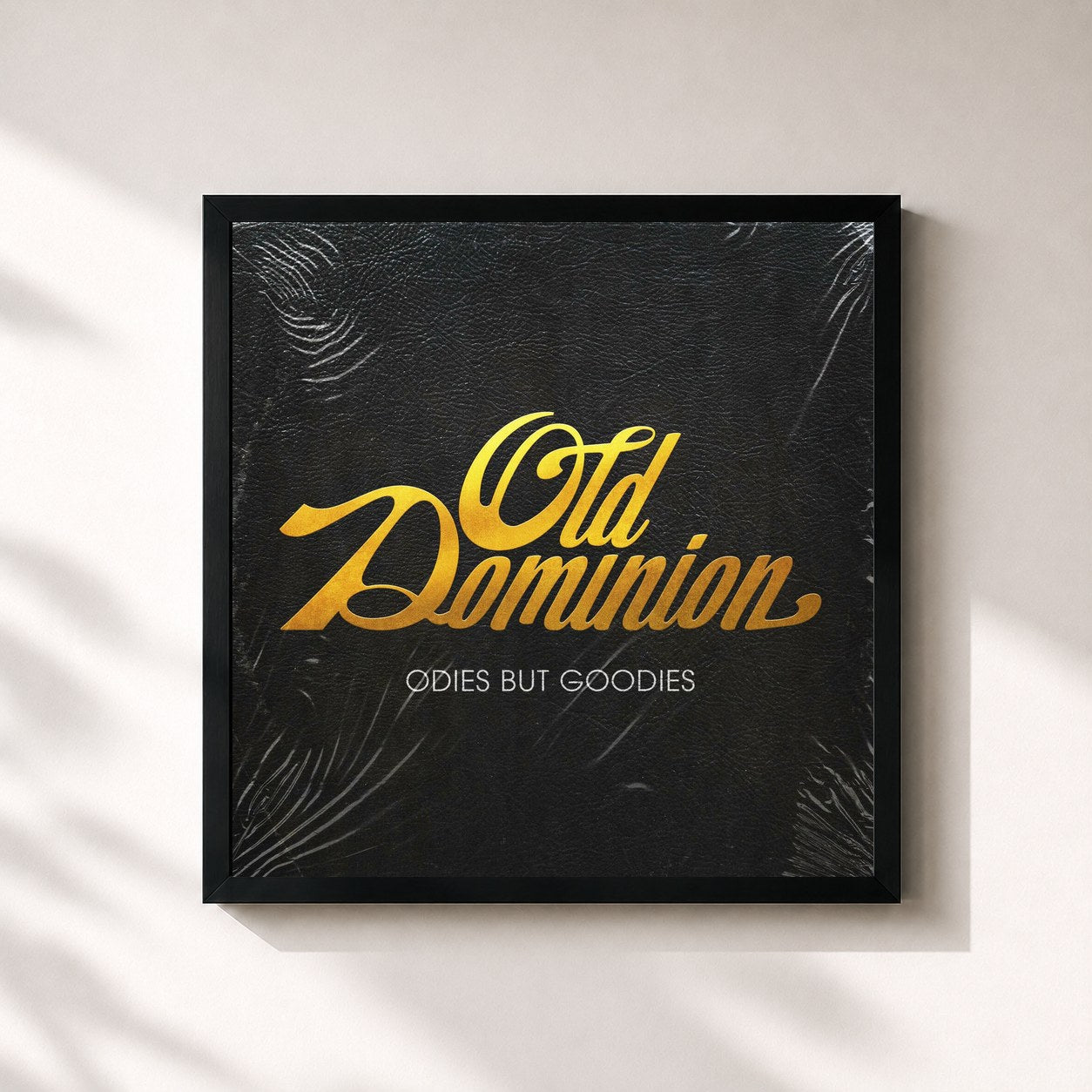 #noir Tableau carré de l'album Odies But Goodies de Old Dominion, cadre noir 32x32 cm
