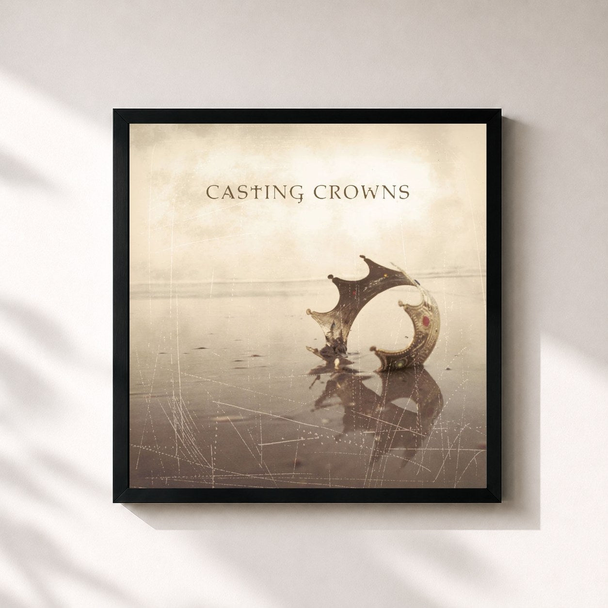 #noir Tableau carré de l'album Casting Crowns de Casting Crowns, cadre noir 32x32 cm