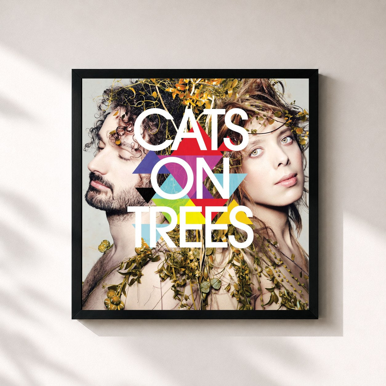 #noir Tableau carré de l'album Cats On Trees (Deluxe Edition) de Cats On Trees, cadre noir 32x32 cm