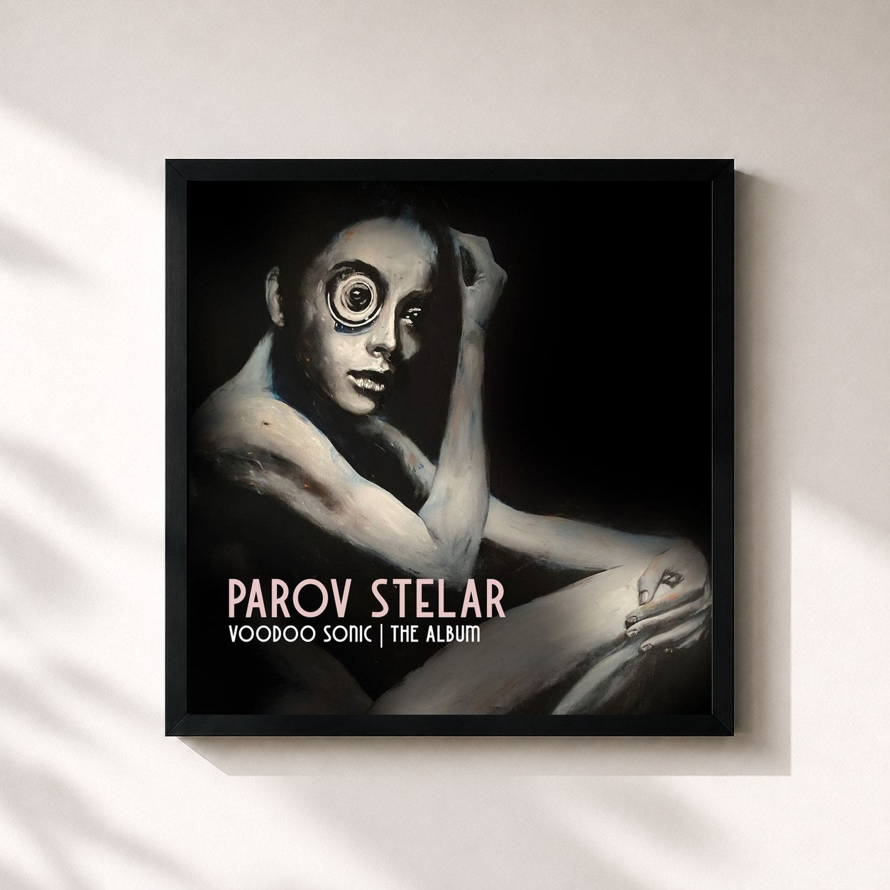 #noir Tableau carré de l'album Voodoo Sonic de Parov Stelar, cadre noir 32x32 cm