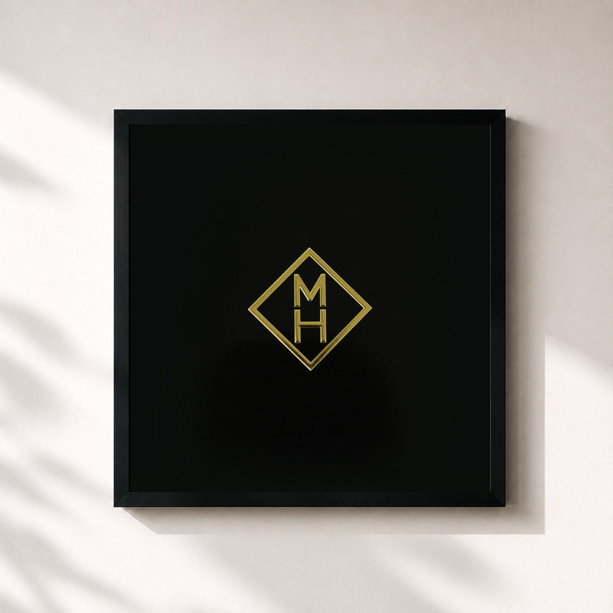 #noir Tableau carré de l'album ACT ONE de Marian Hill, cadre noir 32x32 cm