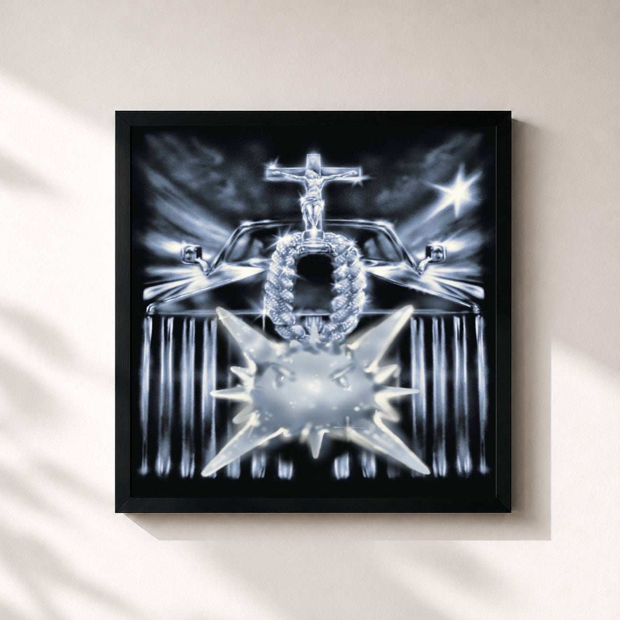 #noir Tableau carré de l'album LA OBSESION, VOL. 1 de LA OBSESIÓN, cadre noir 32x32 cm