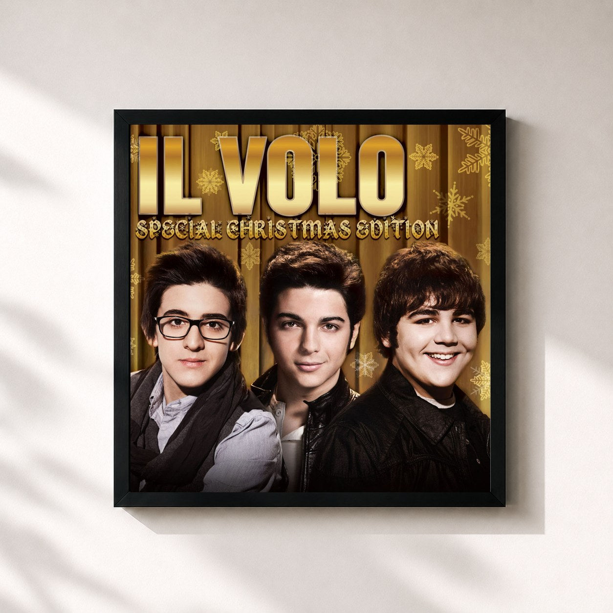 #noir Tableau carré de l'album Il Volo (Special Christmas Edition) de Il Volo, cadre noir 32x32 cm