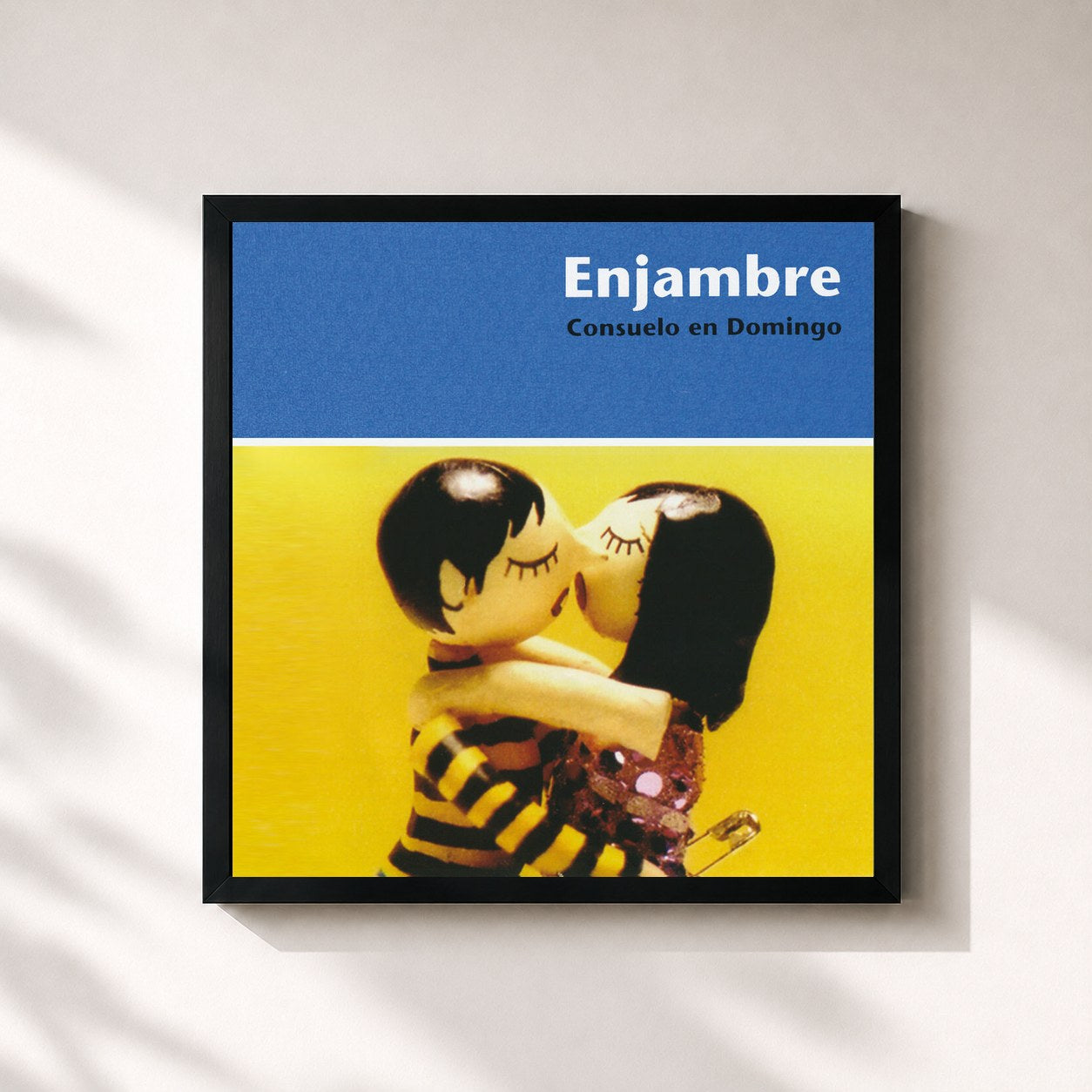 #noir Tableau carré de l'album Consuelo En Domingo de Enjambre, cadre noir 32x32 cm