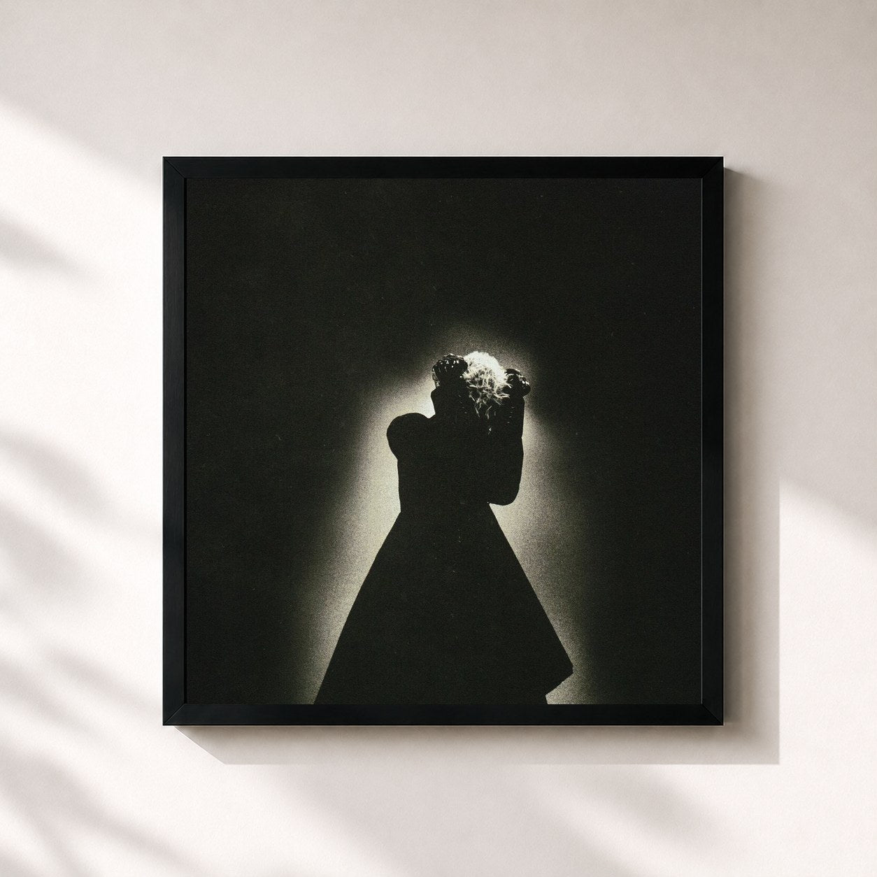 #noir Tableau carré de l'album Requiem de Keshi, cadre noir 32x32 cm