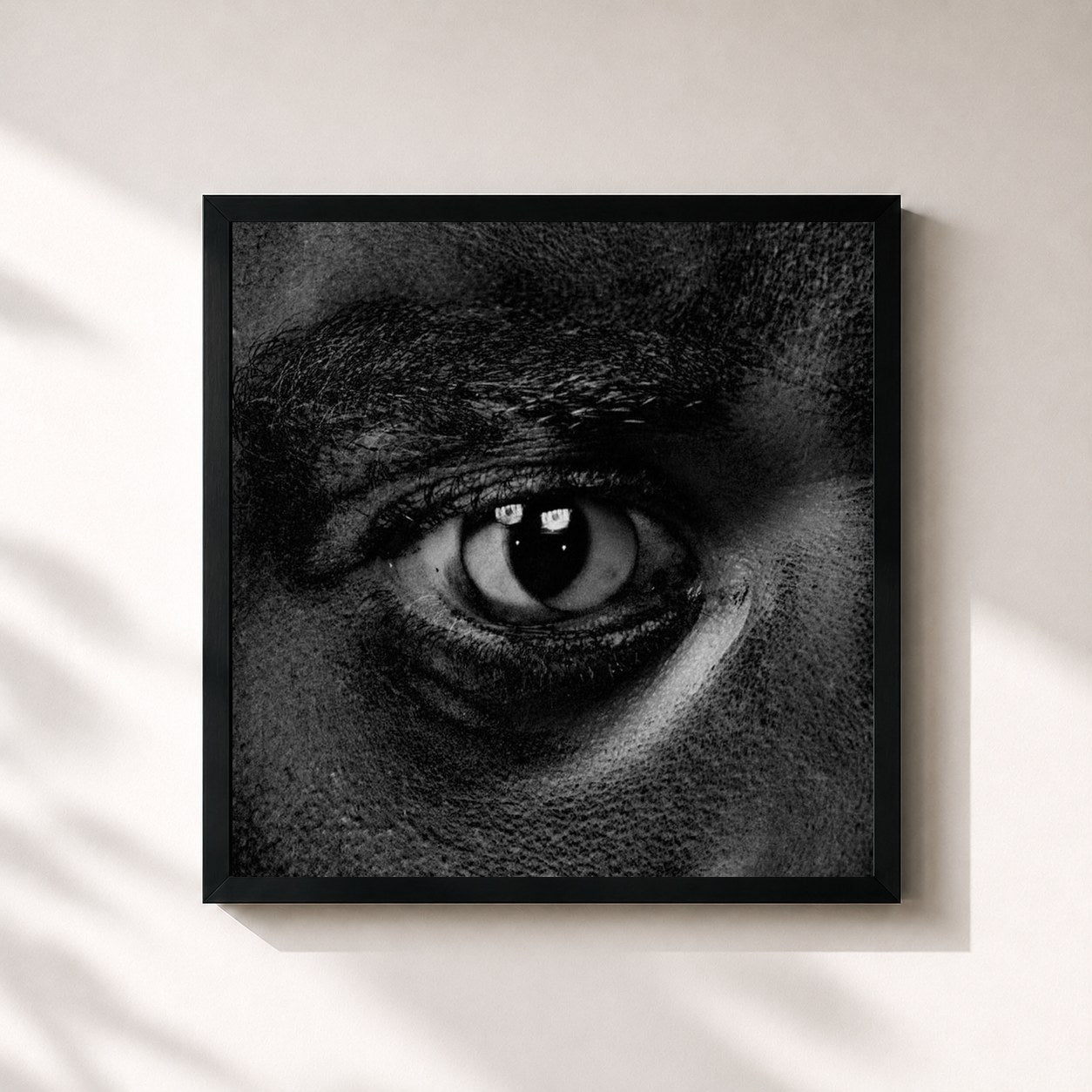 #noir Tableau carré de l'album Evolve Or Be Extinct de Wiley, cadre noir 32x32 cm
