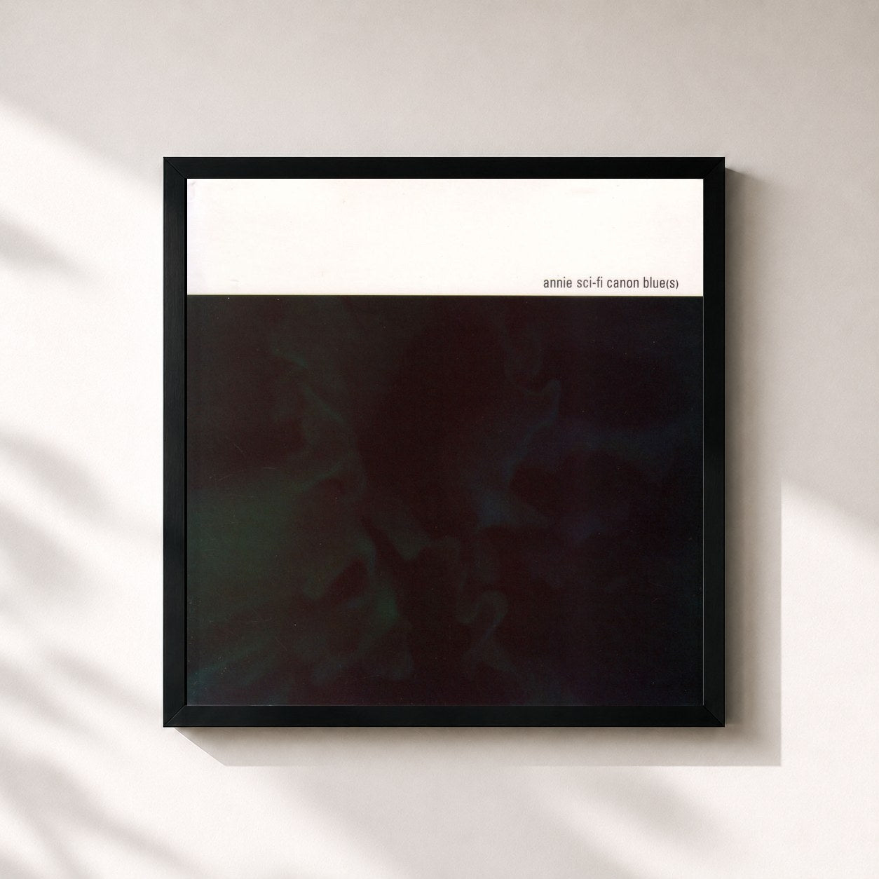 #noir Tableau carré de l'album Sci-fi Canon Blue(s) de Annie, cadre noir 32x32 cm