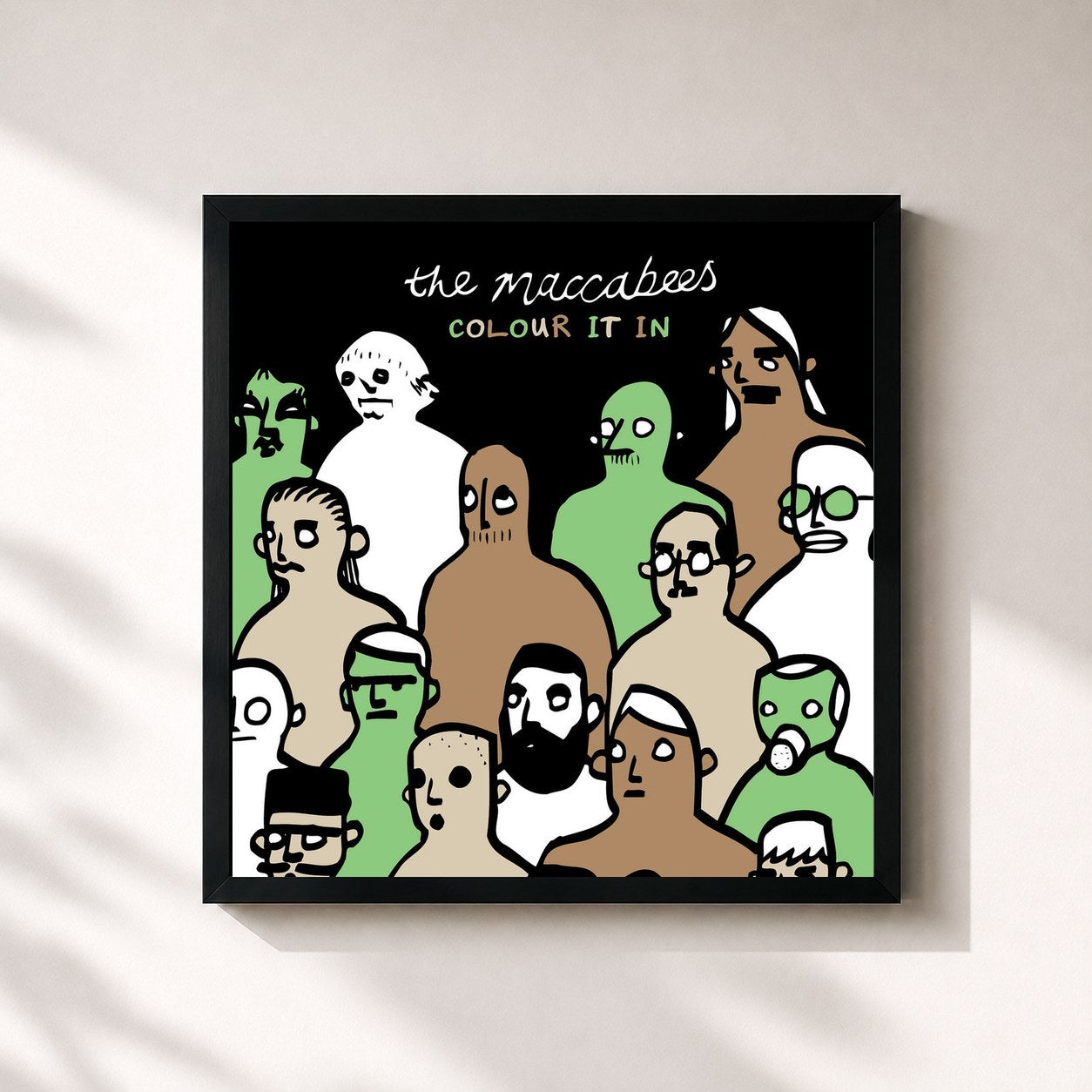 #noir Tableau carré de l'album Colour It In (Deluxe) de The Maccabees, cadre noir 32x32 cm