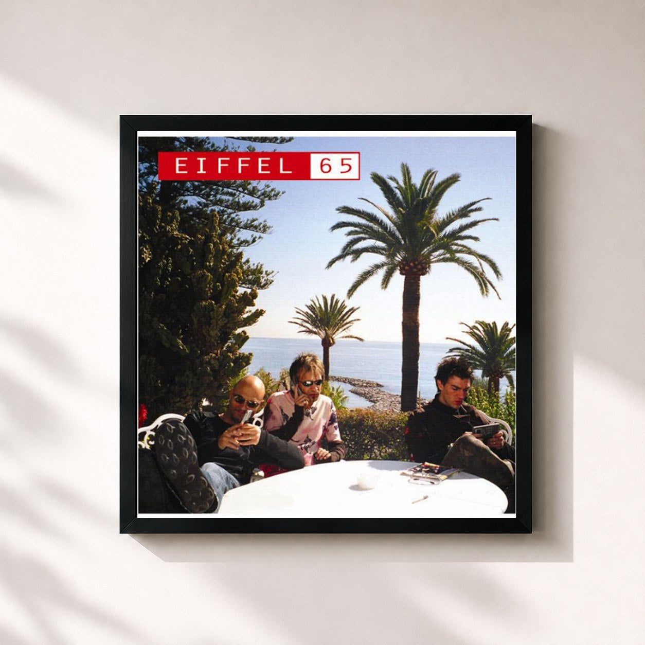 #noir Tableau carré de l'album Eiffel 65 (Italian Album) de Eiffel 65, cadre noir 32x32 cm
