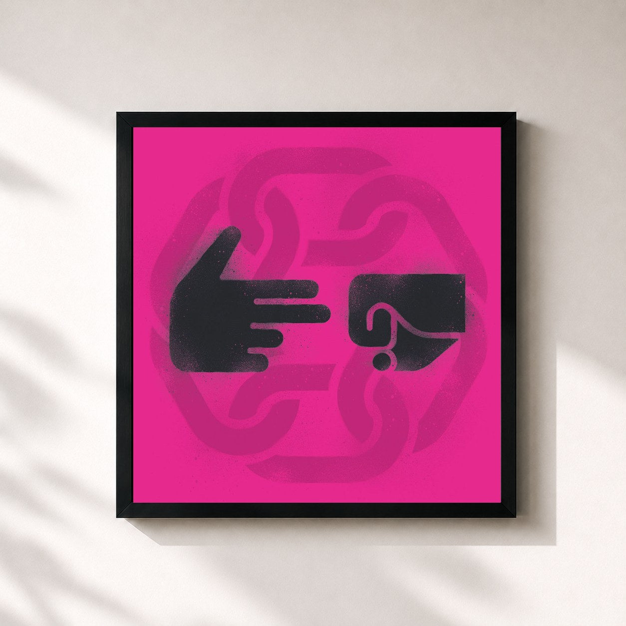 #noir Tableau carré de l'album RTJ CU4TRO de Run The Jewels, cadre noir 32x32 cm