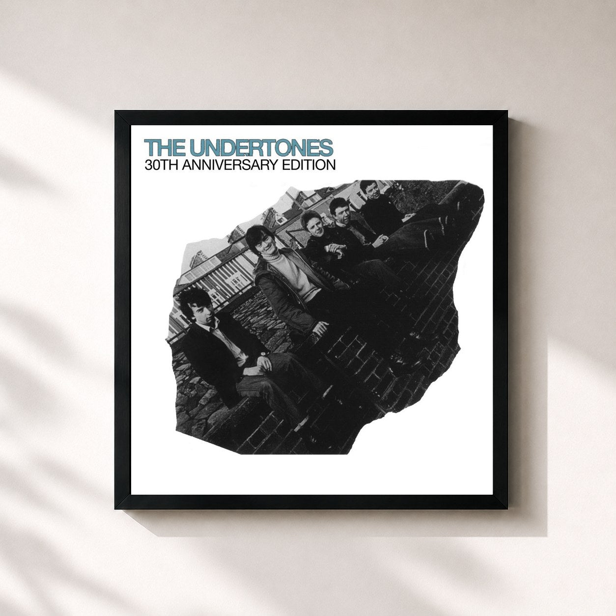 #noir Tableau carré de l'album The Undertones de The Undertones, cadre noir 32x32 cm