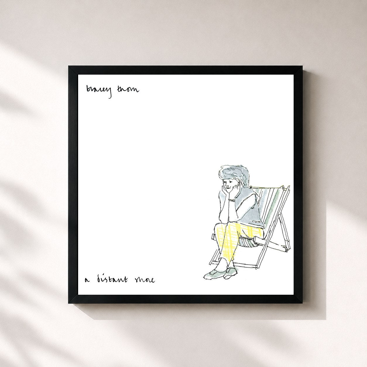 #noir Tableau carré de l'album A Distant Shore (Expanded Edition) de Tracey Thorn, cadre noir 32x32 cm