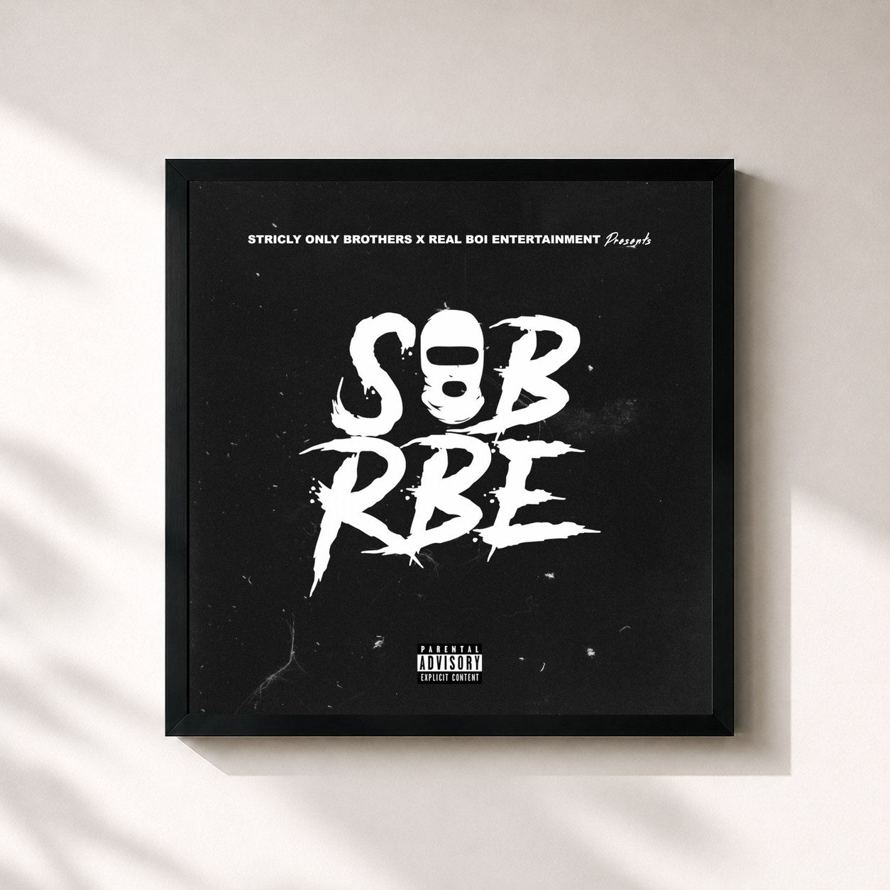 #noir Tableau carré de l'album SOB X RBE de SOB X RBE, cadre noir 32x32 cm