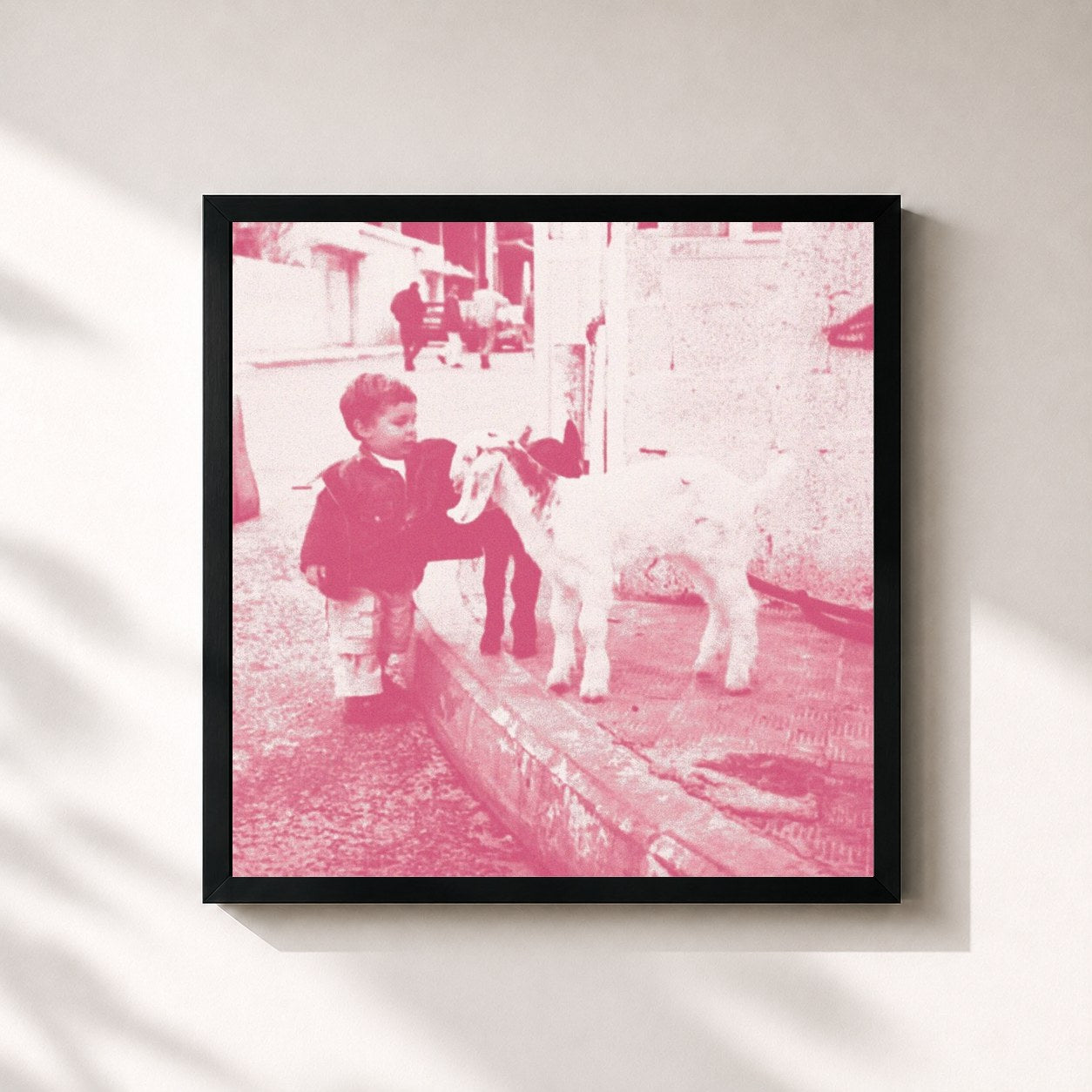 #noir Tableau carré de l'album From Gaza, With Love de Saint Levant, cadre noir 32x32 cm