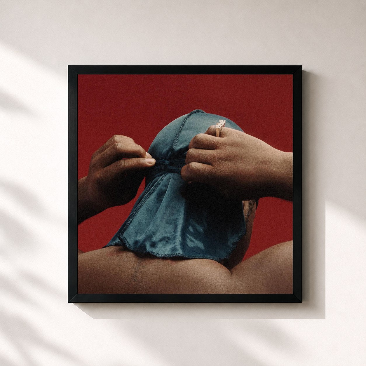 #noir Tableau carré de l'album Still Striving de A$AP Ferg, cadre noir 32x32 cm