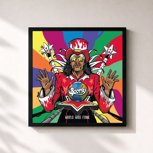 Bootsy Collins · World Wide Funk — Gerahmter Kunstdruck