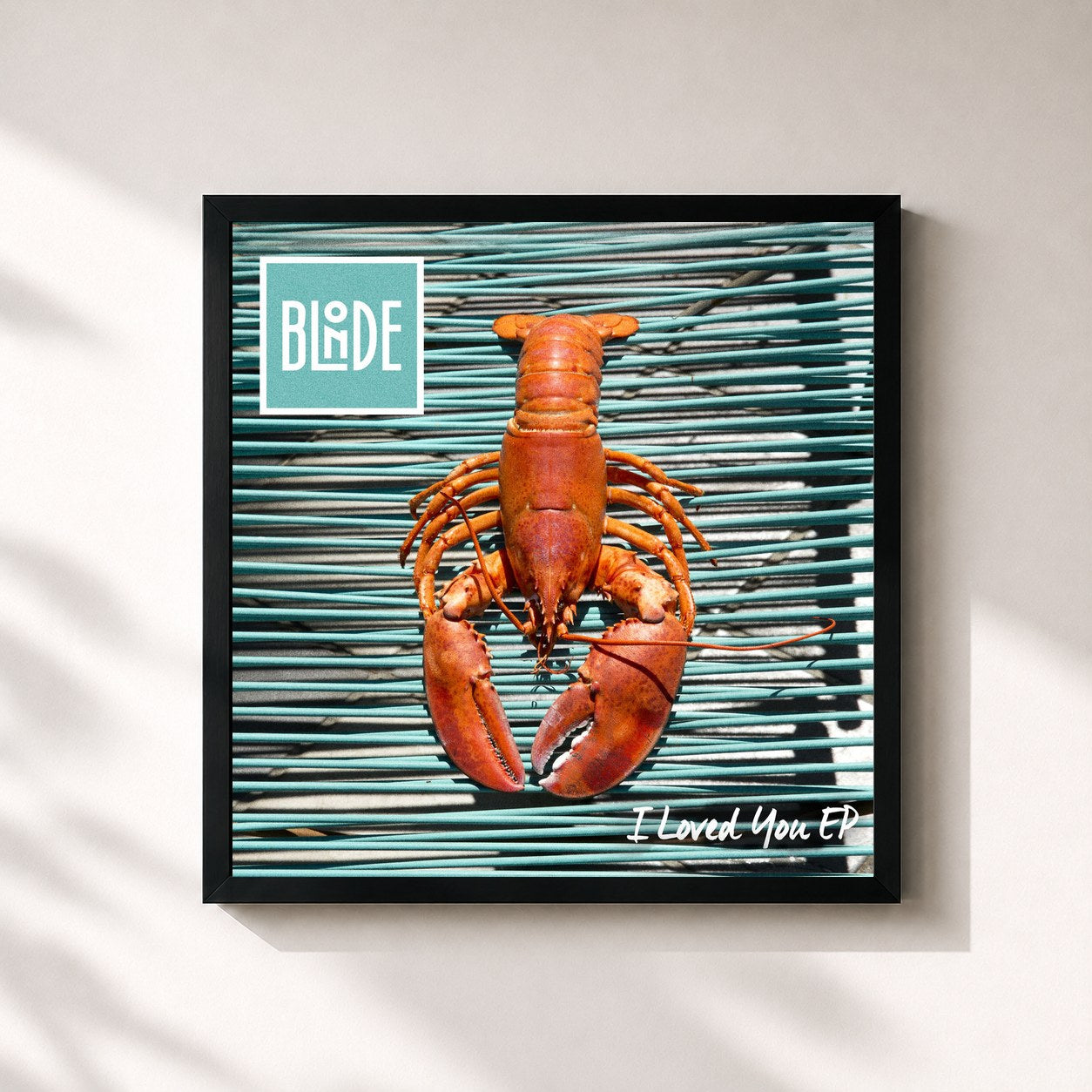 #noir Tableau carré de l'album I Loved You (feat. Melissa Steel) EP de Blonde, cadre noir 32x32 cm