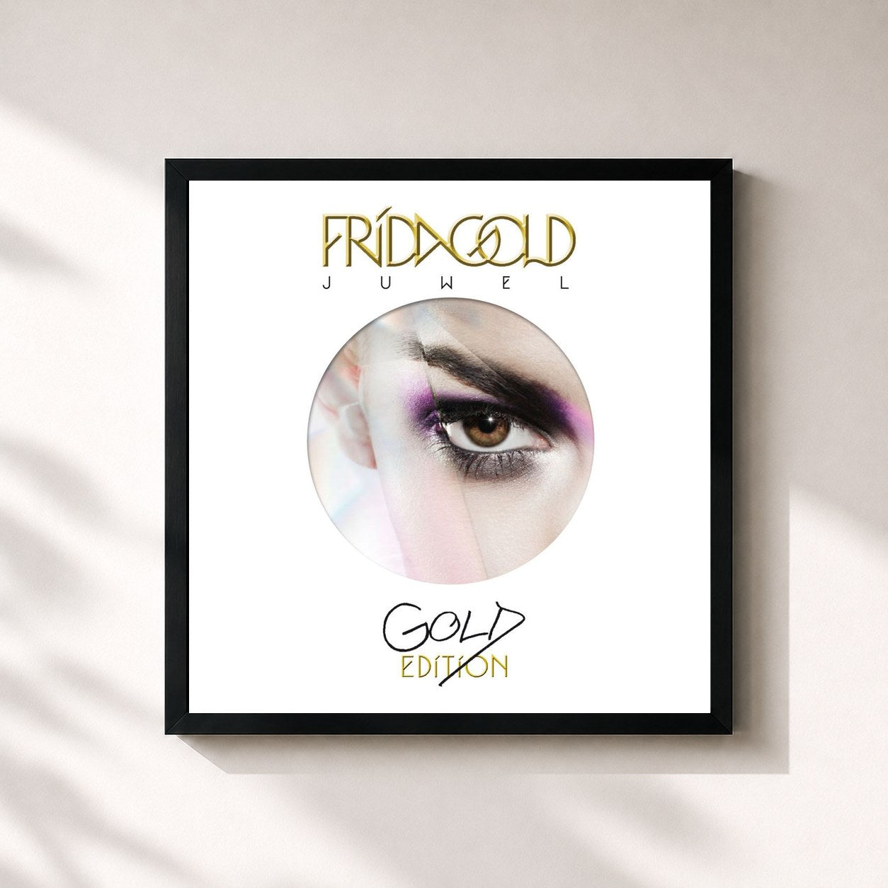 #noir Tableau carré de l'album Juwel de Frida Gold, cadre noir 32x32 cm