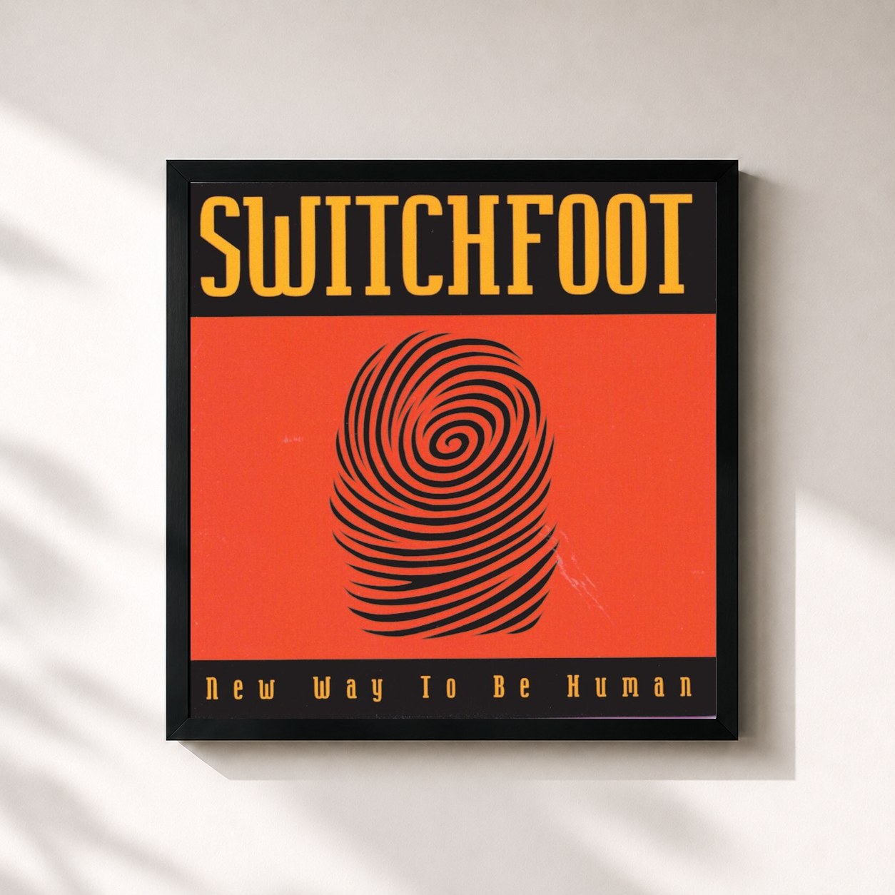#noir Tableau carré de l'album New Way To Be Human de Switchfoot, cadre noir 32x32 cm