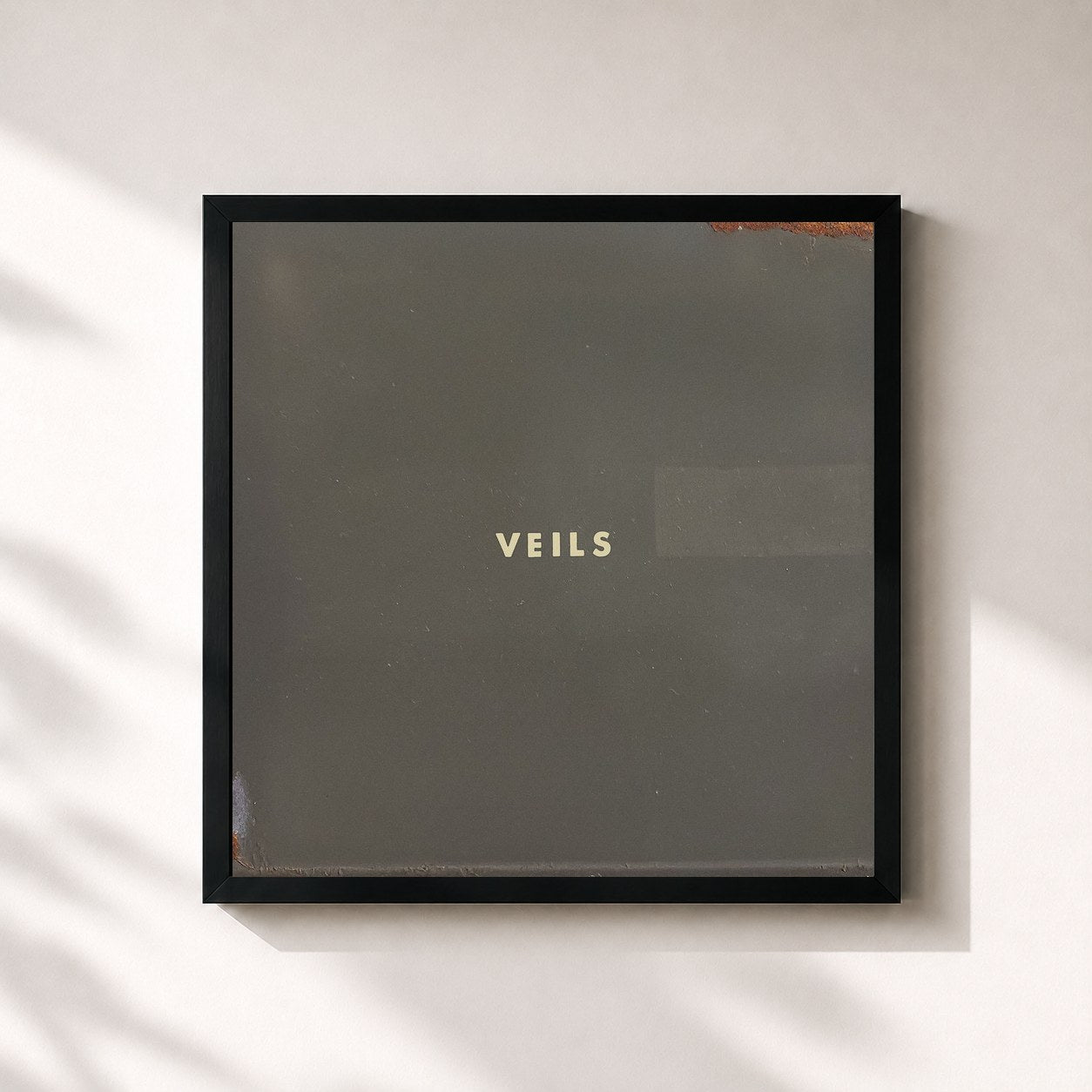 #noir Tableau carré de l'album Veils de Vanessa Carlton, cadre noir 32x32 cm