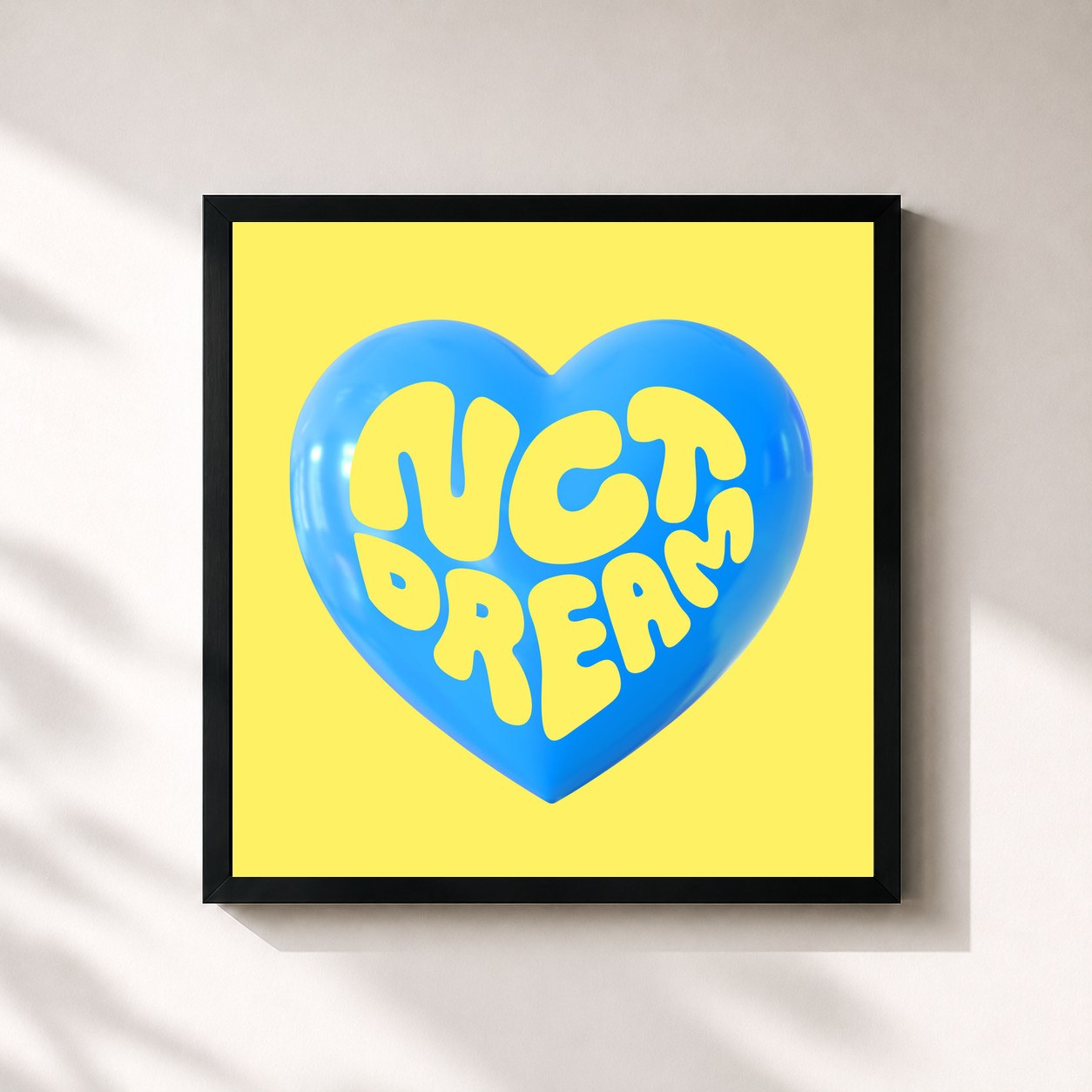 #noir Tableau carré de l'album Hello Future - The 1st Album Repackage de NCT DREAM, cadre noir 32x32 cm