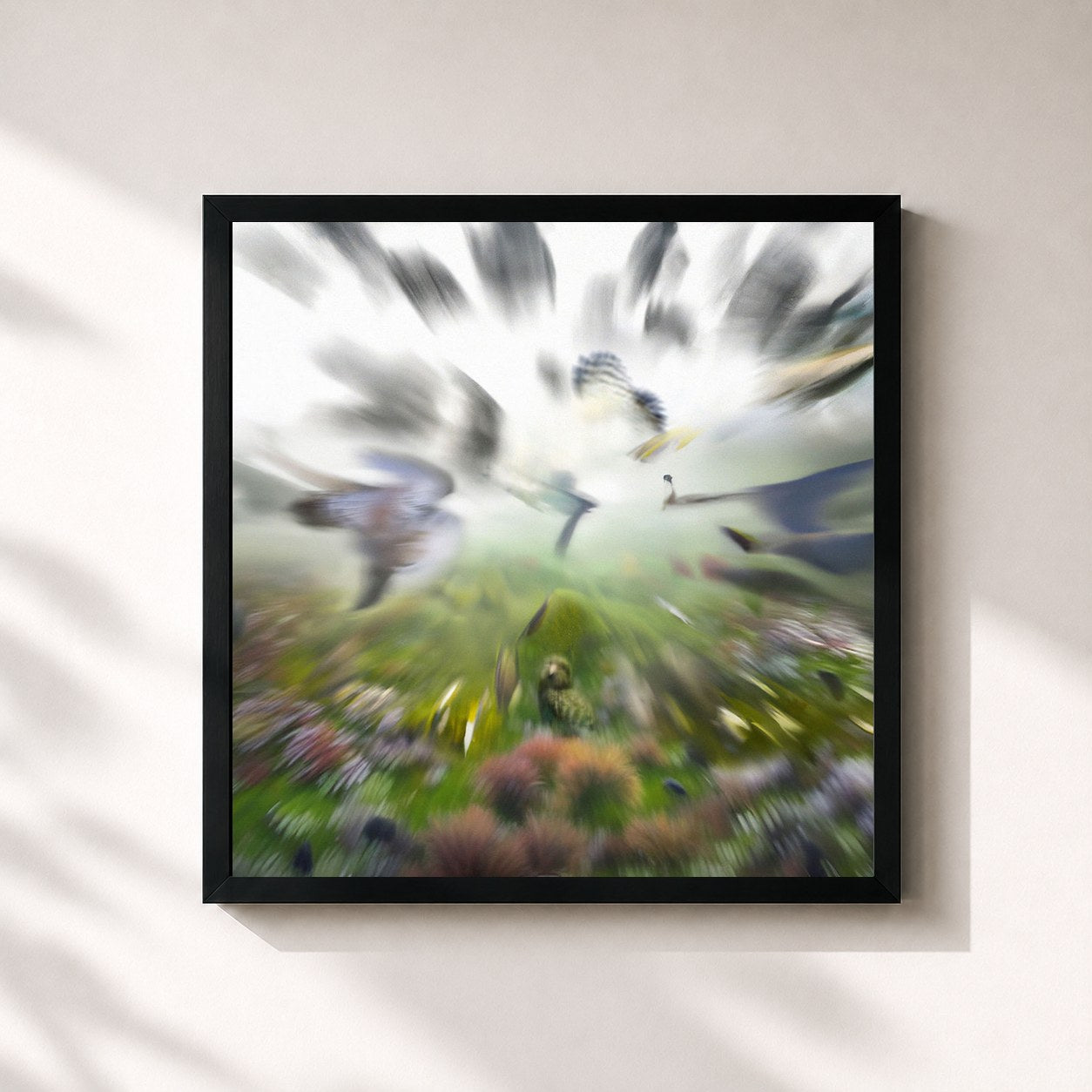 #noir Tableau carré de l'album Chordata Bytes II de Imogen Heap, cadre noir 32x32 cm