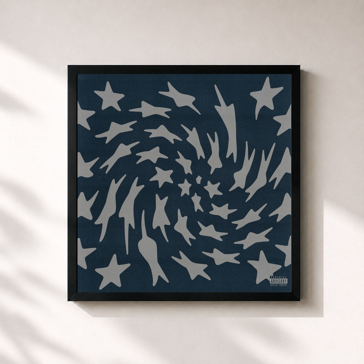 #noir Tableau carré de l'album Hole Erth de Toro Y Moi, cadre noir 32x32 cm