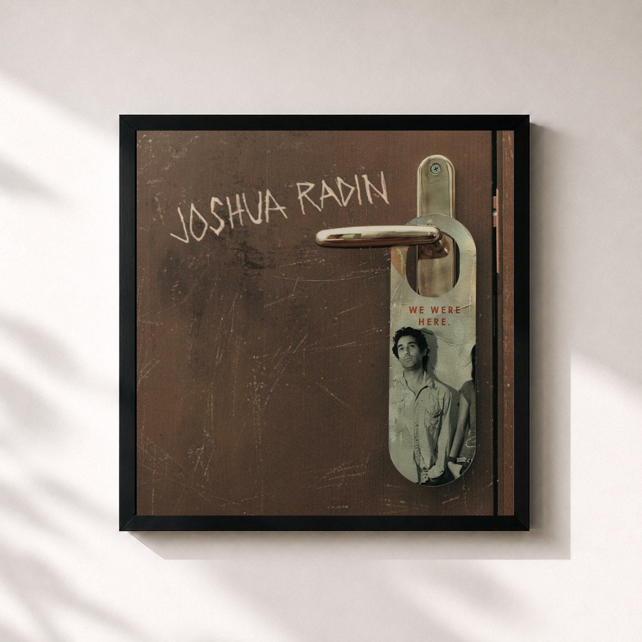 #noir Tableau carré de l'album We Were Here de Joshua Radin, cadre noir 32x32 cm